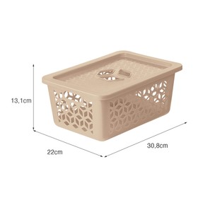 Cesto Organizador M 5 Litros Capuccino Uz Utilidades