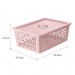 Cesto Organizador com Tampa 15 Litros Rosa
