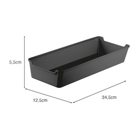 Organizador de Gaveta Liso 12,5x34 Preto Uz Utilidades