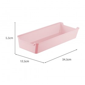 Organizador de Gaveta Liso 12,5x34 Rosa