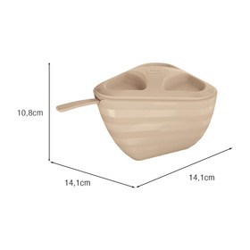 Farinheiro Slim 14,1cm X 14,2cm Capuccino Uz Utilidades