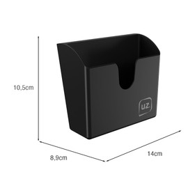 Porta Guardanapos Slim 14cm X 8,9cm Preto Uz Utilidades