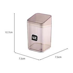 Porta Algodão Slim Rosa Translúcido Uz Utilidades