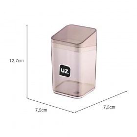 Porta Algodão Slim Translúcido Rosa