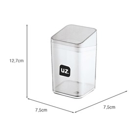 Porta Algodão Slim Transparente Translúcido Uz Utilidades