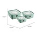 Kit 3 Potes Multiuso Premium Quadrado Verde Menta