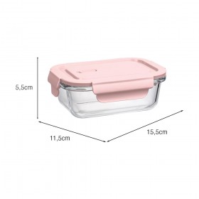 Pote Vidro Borossilicato 410ml Rosa