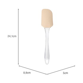 Espátula Slicone Cabo Transparente 24cm Capuccino