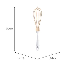 Batedor de Ovos Cabo Transparente 25cm Capuccino