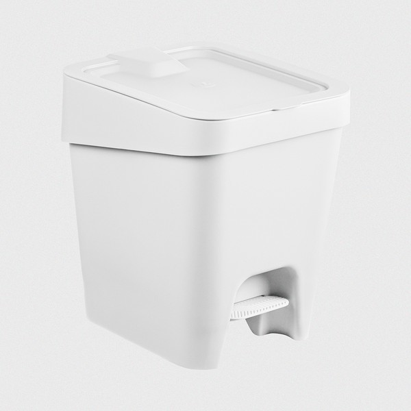 Lixeira Slim com Pedal 8 Litros Branco