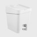 Lixeira Slim com Pedal 8 Litros Branco