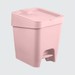 Lixeira Slim com Pedal 8 Litros Rosa Quartz