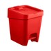 Lixeira Slim com Pedal 8 Litros Vermelho