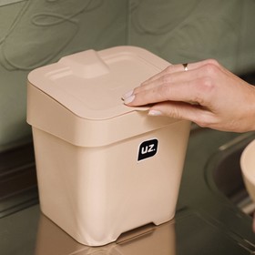 Lixeira de Pia Slim 2,5 Litros Capuccino Uz Utilidades