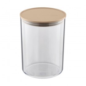 Organizador Hermético Translúcido 1,4 Litros Capuccino