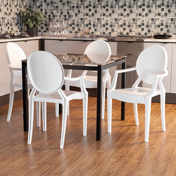 4 Cadeiras Wind Plus Branco