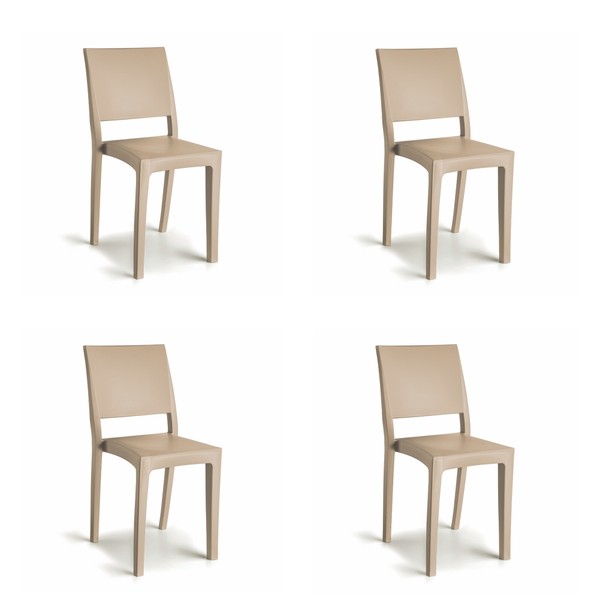 4 Cadeiras Hydra Plus Cappuccino Uz Utilidades