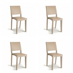 4 Cadeiras Hydra Plus Cappuccino