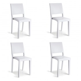 4 Cadeiras Hydra Plus Branco