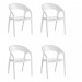 4 Cadeiras Glass Plus Branco