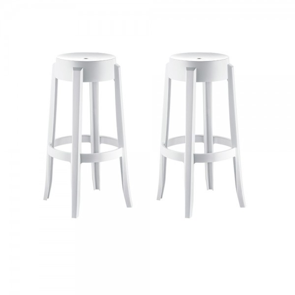 2 Banquetas Shine Plus Branco