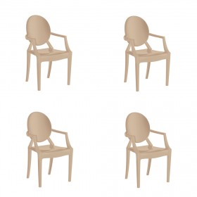 4 Cadeiras Wind Plus Cappuccino