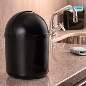 Lixeira de Pia 4 Litros Preto Uz Utilidades