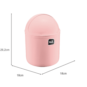 Lixeira de Pia 4 Litros Rosa Uz Utilidades