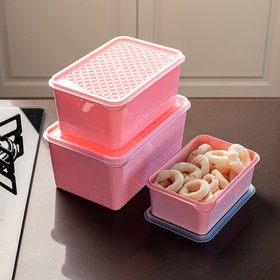 Kit 3 Potes Multiuso Rosa Uz Utilidades