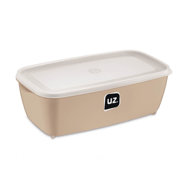 Pote Multiuso Retangular 3 Litros Capuccino Uz Utilidades