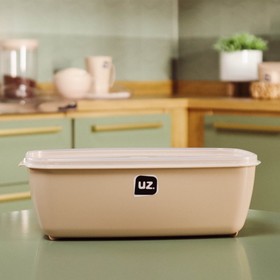 Pote Multiuso Retangular 3 Litros Capuccino Uz Utilidades