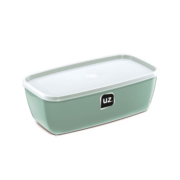 Pote Multiuso Retangular 3litros Verde Menta Uz Utilidades