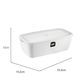 Pote Multiuso Retangular 5 Litros Branco Uz Utilidades