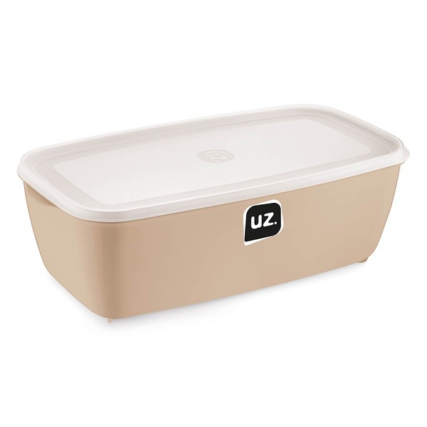 Pote Multiuso Retangular 5 Litros Capuccino Uz Utilidades