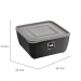 Pote Multiuso Premium Quadrado Preto 5 Litros