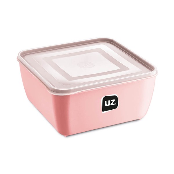 Pote Multiuso Premium Quadrado 5 Litros Rosa Uz Utilidades