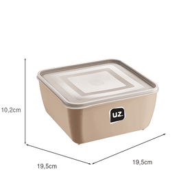 Pote Multiuso Premium Quadrado 2,5l Capuccino Uz Utilidades