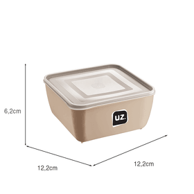 Pote Multiuso Premium Quadrado 500ml Capuccino Uz Utilidades