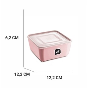 Pote Multiuso Premium Quadrado 500ml Rosa Uz Utilidades