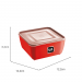Pote Multiuso Premium Quadrado Vermelho 500ml