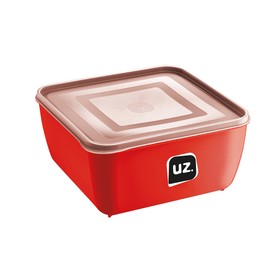 Pote Multiuso Premium Quadrado 500ml Vermelho Uz Utilidades