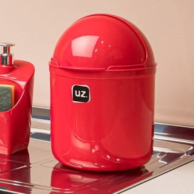Lixeira de Pia 4 Litros Vermelho Uz Utilidades