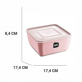 Pote Multiuso Premium Quadrado Rosa 1,5 Litros