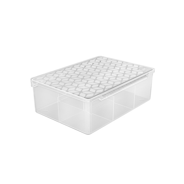 Box Multiuso com Divisória Transparente Translucido