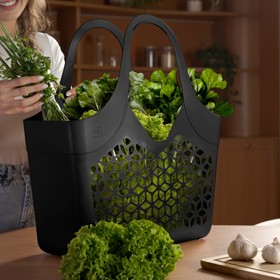Bolsa Flexa Multiuso Preto Solido de Plastico