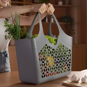 Bolsa Flexa Multiuso Cinza Solido de Plastico