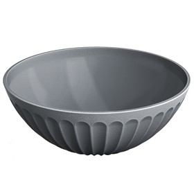 Saladeira de Plástico 1,5 Litros Cinza