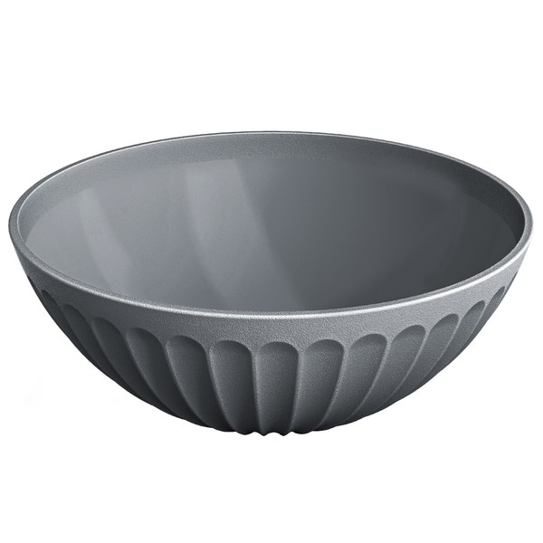 Saladeira de Plástico 1,5 Litros Cinza