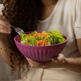 Saladeira de Plástico 1,5 Litros Magenta