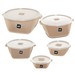 Conjunto 5 Potes Multiuso Cappuccino Uz